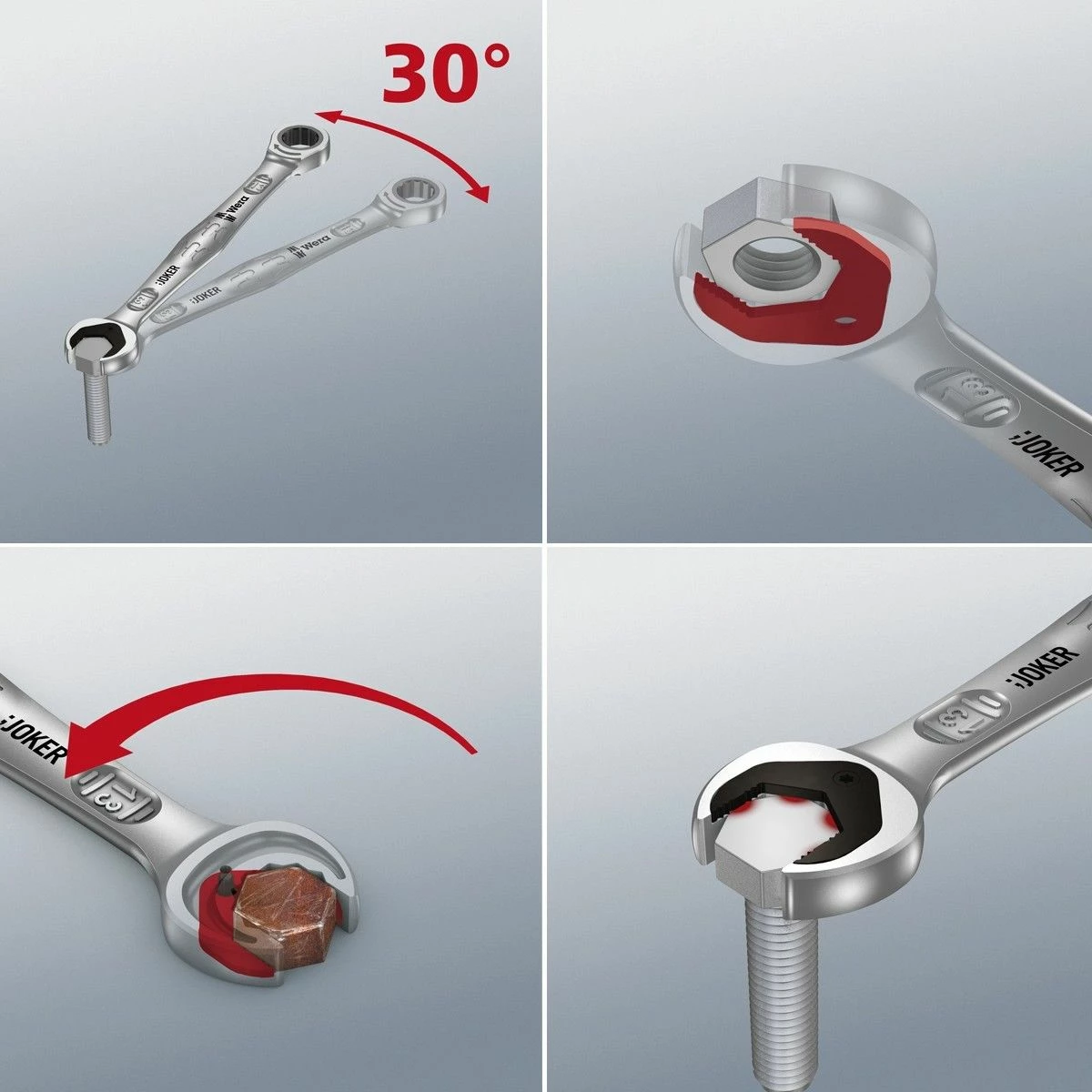 Wera 073284 JOKER Ratchet Combination Spanner 9/16" AF 3 Wera 073284 JOKER Ratchet Combination Spanner 9/16" AF - Image 3