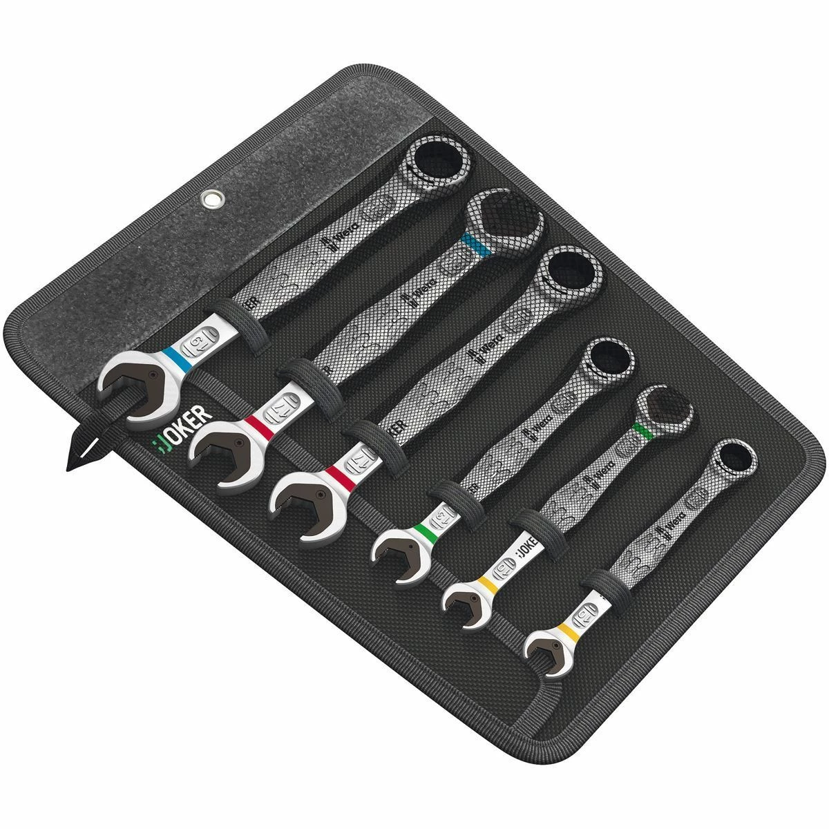 Wera 020022 Joker 6 Piece Ratcheting / Double Open End Spanner Set 10-19mm 1 Wera 020022 Joker 6 Piece Ratcheting / Double Open End Spanner Set 10-19mm
