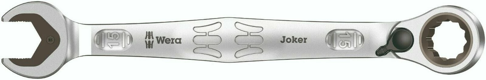 Wera 020070 Joker Switch Open Ended Ratcheting Combination Spanner - 15mm 1 Wera 020070 Joker Switch Open Ended Ratcheting Combination Spanner - 15mm