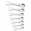 Expert By Facom E111104 7 Piece Metric Stubby (Short) Ratchet Spanner Set 10-19mm