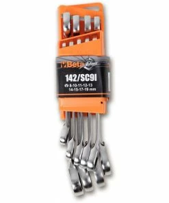 Beta 142/SC9i 9 Piece Metric Reversible Ratcheting Combination Spanner Set 8-19mm
