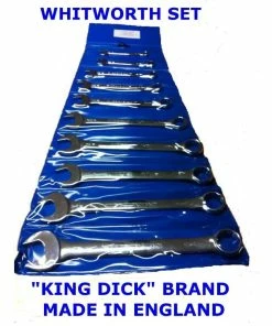King Dick Tools King Dick TKC10W 10 Piece Whitworth Combination Spanner Set 1/8" - 11/16" BSW