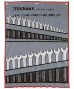 Teng Tools Teng 6526MM 26pc Metric 6-32mm Combination Wrench Spanner Set In A Tool Roll