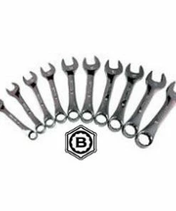 Britool Hallmark CXSMSET10 10 Piece Stubby Combination Spanner Set 10-19mm Short