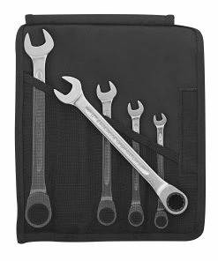 Stahlwille 17F/5 5 Piece Flat Ratchet Combination Spanner Set 8-19mm