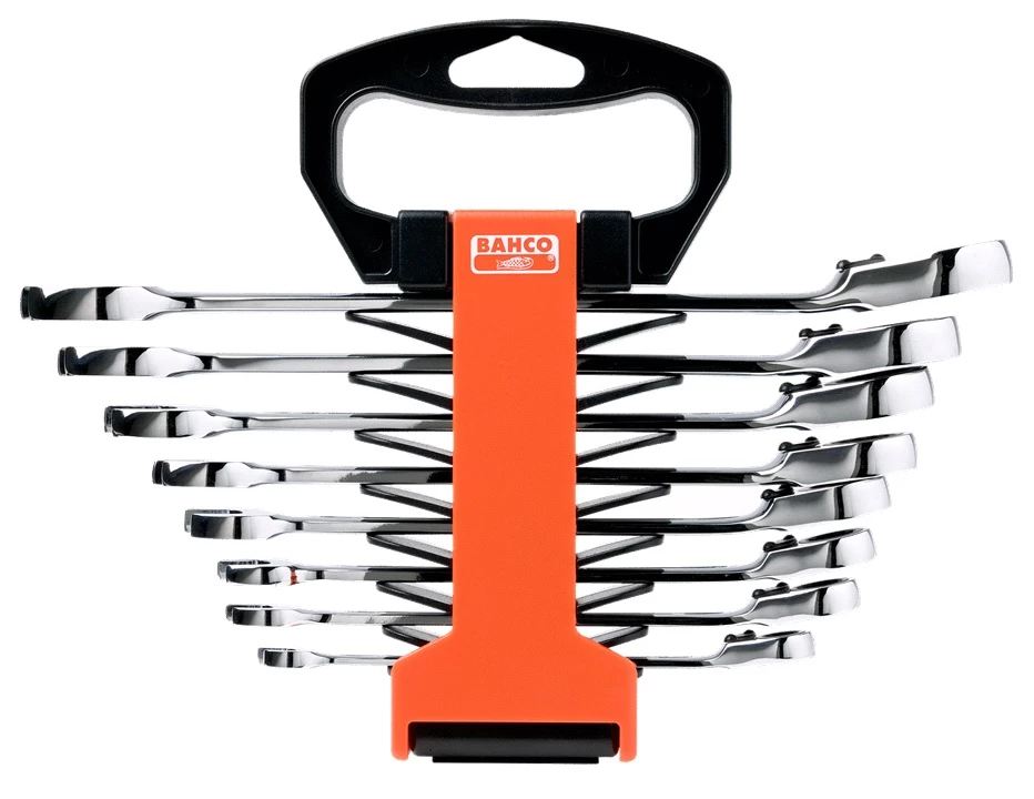 Bahco 1RZ/SH8 8 Piece Imperial Ratchet Combination Spanner Set 5/16"-3/4" AF 1 Bahco 1RZ/SH8 8 Piece Imperial Ratchet Combination Spanner Set 5/16"-3/4" AF