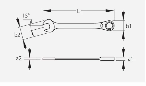 Gedore 7 R Metric Combination Ratchet Spanner Wrench 10mm 2 Gedore 7 R Metric Combination Ratchet Spanner Wrench 10mm - Image 2