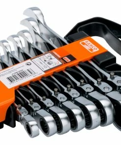 Bahco 41RM/SH8 8 Piece Locking Flexi Head Ratchet Combination Spanner Set 8-19mm