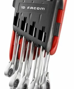Facom 467.JPU8 Ratcheting Combination Spanner Set 5/16" - 3/4" AF