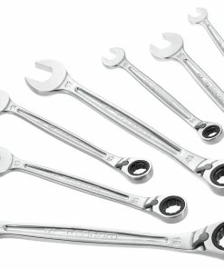 Facom 467B.J7 7 Piece Reversible Ratcheting Anti Slip Combination Spanner Set 8-19mm