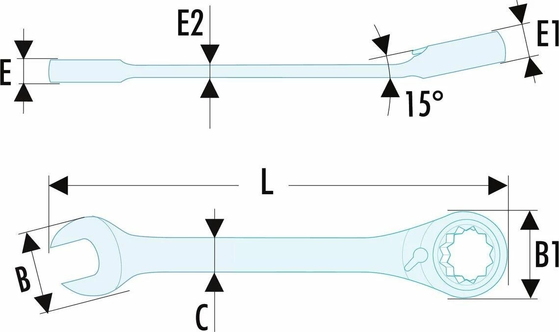 Facom 467BR.8 'Fast Ratchet' Ratcheting Spanner 8mm 2 Facom 467BR.8 'Fast Ratchet' Ratcheting Spanner 8mm - Image 2