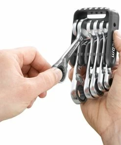 Facom 467BS.JP6 6 Piece Metric Stubby Anti-Slip Ratcheting Spanner Set 8-14mm -King Dick Shop 467BS.JP6 1