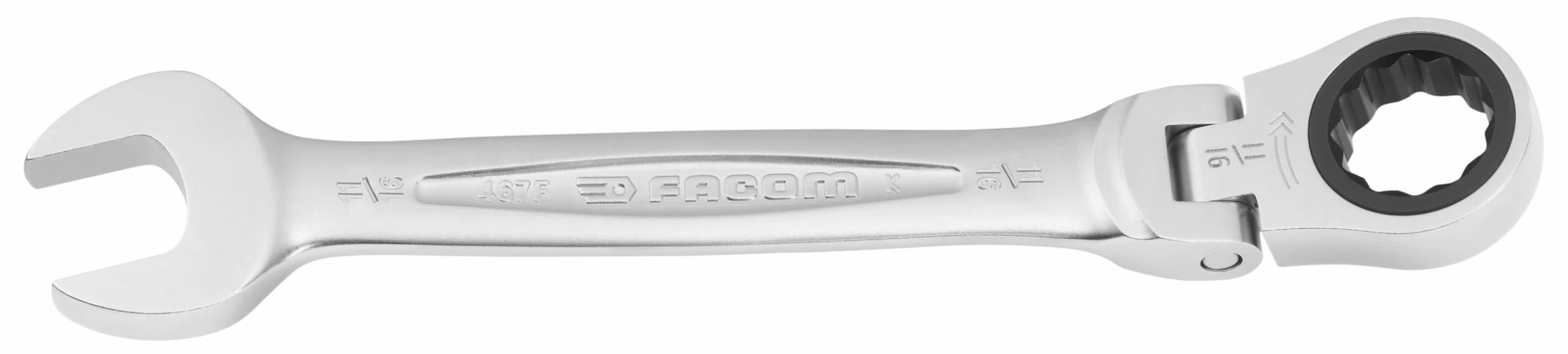 Facom 467F.1/2 Flexible Ratchet Combination Spanner 1/2" AF 1 Facom 467F.1/2 Flexible Ratchet Combination Spanner 1/2" AF