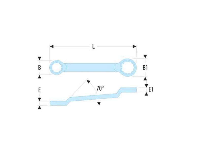 Facom 55A.11/32X13/32 Imperial Offset Ring Spanner Wrench 11/32" X 13/32" AF 2 Facom 55A.11/32X13/32 Imperial Offset Ring Spanner Wrench 11/32" X 13/32" AF - Image 2
