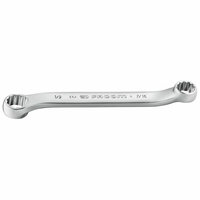 Facom 56A.5/8X3/4 10° Offset Short Double Ended Ring Spanner 5/8" X 3/4" AF 1 Facom 56A.5/8X3/4 10° Offset Short Double Ended Ring Spanner 5/8" X 3/4" AF