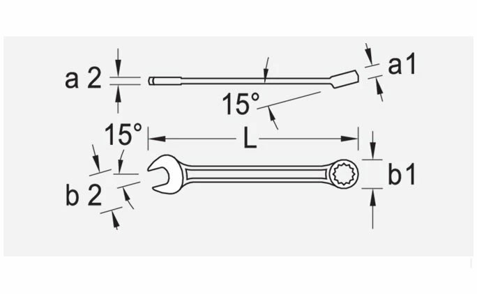 Gedore 7 Series Metric Combination Spanner Wrench 6mm 2 Gedore 7 Series Metric Combination Spanner Wrench 6mm - Image 2