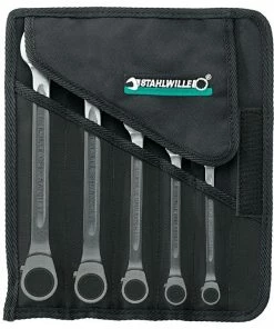 Stahlwille 17/5 5 Piece Ratcheting Combination Spanner Set In Tool Roll 8-19mm -King Dick Shop 96411705 3