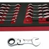 Britool Hallmark BHFSRWSET12 12 Piece Stubby Flexible Ratchet Combination Spanner Set 8-19mm