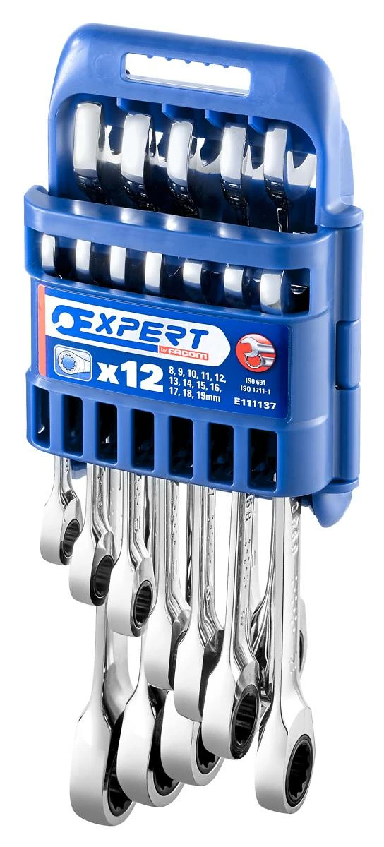 Britool Expert Expert By Facom E111137 12 Piece Metric Flat Ratcheting Combination Spanner Set 8-19mm 1 Britool Expert Expert By Facom E111137 12 Piece Metric Flat Ratcheting Combination Spanner Set 8-19mm