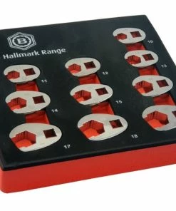 Britool Hallmark MFCFWSET10 3/8" Drive Crow Foot Spanner Set 10-19mm Metric