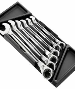 Facom MOD.467BXL 6 Piece Metric Ratchet Combination Spanner Set Supplied In Plastic Module Tray 21-32mm