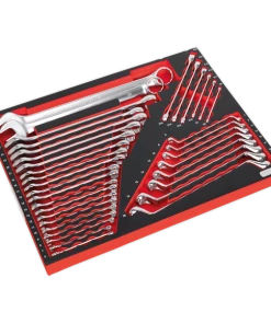 Sealey TBTP03 35 Pce Combination (6-32mm), Cranked Ring & Torx Ring Spanner Set