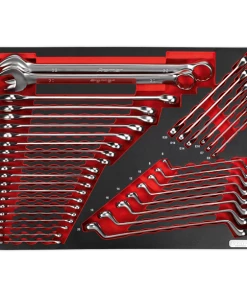 Sealey TBTP03 35 Pce Combination (6-32mm), Cranked Ring &amp; Torx Ring Spanner Set -King Dick Shop TBTP03.V2 STRAIGHT