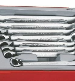 Teng TT6508R Metric Ratcheting Combination Spanner Set In Tool Box Tray