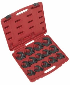 Britool Hallmark Sealey Premier AK59831 14 Piece 1/2" Drive Metric Crow Foot Spanner Set 27 To 50mm