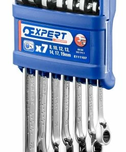 Expert By Facom E111107 7 Piece Metric Ratcheting Combination Spanner Set 8-19mm
