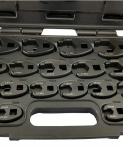 Britool Hallmark HMCFW19 19 Piece 3/8" &amp; 1/2" Drive Crow Foot Spanner Set 8-32mm